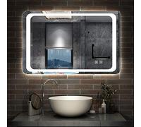 Miroir de Salle de Bain 80x60cm Anti-buée Miroir Mural avec éclairage LED modèle Classique Plus