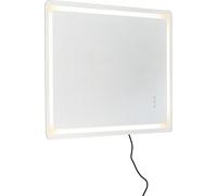 Miroir de salle de bain à LED 3 couleurs anti-buée mural 70 x 100 cm