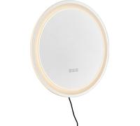 Miroir de salle de bain à LED 3 couleurs anti-buée mural rond 60 cm