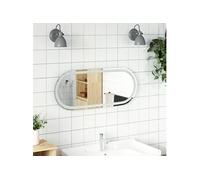 vidaXL Miroir LED 90x40 cm ovale