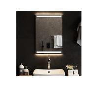 vidaXL Miroir de salle de bain LED décoratif maquillage 40 x 60 cm