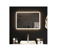 vidaXL Miroir de Salle de Bain à LED Mural Miroir de Maquillage Lumineux Coiffeuse Cosmétique Décoration Toilette Intérieur 70x50 cm miroir G