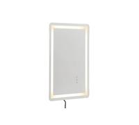 VEVOR Miroir de salle de bain à LED, 50 x 70 cm, miroir de maquillage avec éclairage frontal et rétroéclairé, miroir mural à mémoire antibuée avec lumières, intensité variable en continu à 3 couleurs
