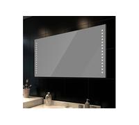 Miroir de Salle de Bain avec Eclairage LED 100x60cm Décoration Toilette 240513