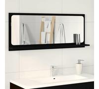 vidaXL Miroir de salle de bain 90 x 10,5 x 37 cm Bois d'ingénierie marron Acrylique incassable