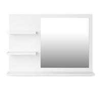 Miroir de salle de bain KIMISS Blanc 60x10,5x45 cm en aggloméré avec étagères et tiroir