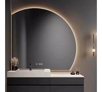 Miroir de salle de bain LED à intensité variable et chauffant, 3 températures, montage mural, antibuée, incassable, décoration pour salles de bains modernes