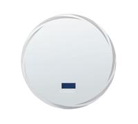 Miroir de salle de bain LED TANAY 60 cm 60 cm Avec haut-parleur Bluetooth intégré Argenté