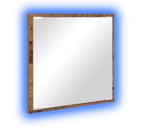 Miroir de salle de bain LED - vidaXL - Bois ancien - 40x37x8,5 cm - Éclairage LED multicolore - Montage mural - USB