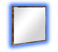 Miroir de salle de bain LED - vidaXL - Chêne fumé - 40x37x8,5 cm - Éclairage multicolore - Montage mural