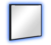 Miroir de salle de bain LED - vidaxl - Chêne noir - 40x37x8.5 cm - Éclairage LED multicolore - Montage mural - USB