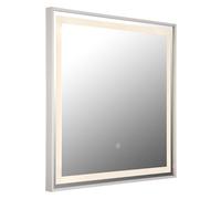 Miroir de salle de bain miroir LED commande tactile variateur lampe de maquillage lampe de salle de bain 50x50 cm