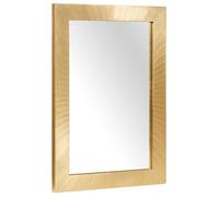 Miroir de salle de bain moderne - vidaXL - Noir et Or - 50x70 cm - Finition brillante - Cadre en bois de manguier massif