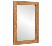 vidaXL miroir mural 70 x 50 cm Bois d'ingénierie et verre
