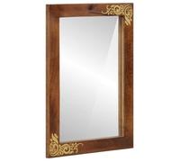 vidaXL Miroir de salle de bain 50x70x3 cm en bois massif de mangue
