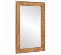 vidaXL miroir mural 70 x 50 cm Bois d'ingénierie et verre
