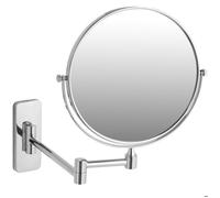 MIROIR DE SALLE DE BAIN - TECTAKE - Miroir de Salle de bain grossissant x5 en Acier Rond double face Inclinable et pivotable à 360°