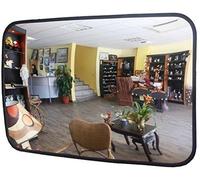 Miroir de sécurité 60 x 40 cm - Miroir de surveillance - Miroir de contrôle - Bras de support flexible - Kit de montage - Reflet cristallin - Miroir d'observation