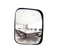 Miroir de sécurité avec support mural, 20 x 24 cm, grand angle de vue réglable pour garages, allées, entrepôts et bureaux - Utilisation intérieure et extérieure