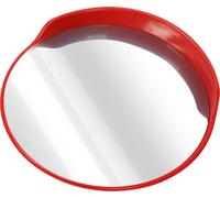 Miroir de sécurité pour l'extérieur, grand angle, surface incurvée, 60 mm, barre de support montée, trafic convexe, pour allée 45 cm/17,7 pouces