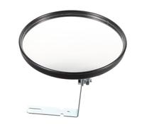 Miroir de Sécurité Routière Convexe 16cm, Grand Angle | Plastique et Métal, Montage Mural, pour Garage et Bureau, Visibilité Accrue, Réduit Risques