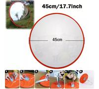 Miroir de sécurité routière convexe - Miroir de surveillance - 45 cm - Champ de vision large de 130° - Miroir anti-angle mort - Pour garage et marche arrière