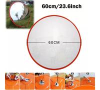 Miroir de surveillance convexe - Miroir de sécurité - 60 cm - Champ de vision large de 130° - Angle mort - Adapté pour garages et entrées de véhicules - Aide à la marche arrière