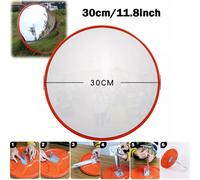 Miroir de surveillance convexe - Miroir de sécurité routière - 30 cm - Champ de vision large de 130° - Angle mort - Pour garages et entrées de véhicules - Aide à la marche arrière