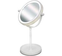 Miroir de table avec éclairage LED, miroir de maquillage pivotant, miroir coméstique avec support - Diamètre 15 x Hauteur 28.5 cm -JUANIO- Autre G