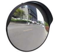 Miroir de trafic convexe d'extérieur Plastique PC Noir 30 cm - 7734919631088