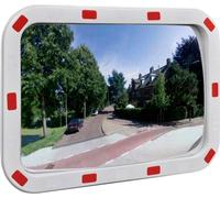Miroir de trafic convexe rectangulaire 40x60cm avec réflecteurs