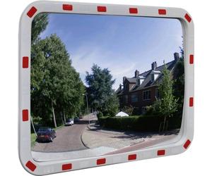 Miroir de trafic convexe rectangulaire 60x80cm et réflecteurs