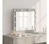 vidaXL Miroir de vanité Blanc en bois composite avec verre 70 x 50 x 18 cm USB
