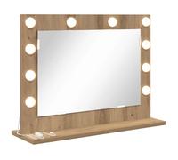 vidaXL Miroir de maquillage Chêne artisanal Bois d'ingénierie