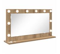 vidaXL Miroir de vanité Rectangulaire Chêne artisanal 80 x 45 x 18 cm