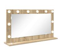 vidaXL Miroir de vanité Chêne Sonoma Bois d'ingénierie, Verre