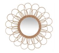 Miroir ""Fleur"" rotin D56cm - Atmosphera Créateur d'intérieur