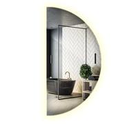 Miroir Décoratif Demi Cercle Lumineux LED 45x90 cm avec Éclairage Lumières LED Lumière Neutre sans Cadre avec Éclairage Indirect pour Entrée Verriere Chambre Couloir Design Scandinave