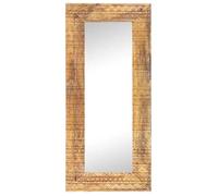 Miroir décoratif - GKK - sculpté à la main - 110x50x2,5 cm bois de manguier solide faswq17