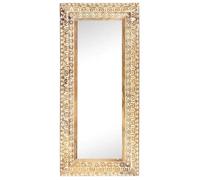 Miroir décoratif - GKK - sculpté à la main - 110x50x2,6 cm Bois de manguier solide faswq73