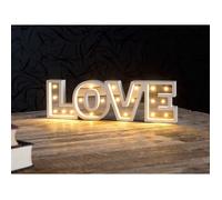 Miroir décoratif lumineux - LUNARTEC - LOVE - LED blanc chaud - Minuteur - Sans fil