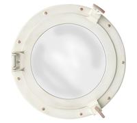 Miroir décoratif "Patrijspoormirror" en aluminium, aspect ivoire, diamètre 28,5 cm