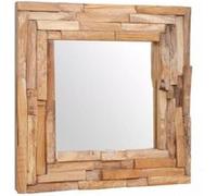 Miroir décoratif - VIDAXL - 60 x 60 cm - Teck - Carré - Intérieur Marron G