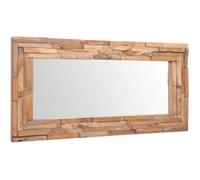 vidaXL Miroir décoratif rectangulaire Teck 120 x 60 cm Intérieur Marron G