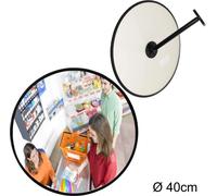 Miroir d'observation professionnel Miroir de surveillance Miroir de sécurité Miroir de contrôle, Ø40cm, convexe, sans vis gênantes pour le réglage.