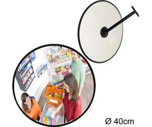 Miroir d'observation professionnel Miroir de surveillance Miroir de sécurité Miroir de contrôle, Ø40cm, convexe, sans vis gênantes pour le réglage.