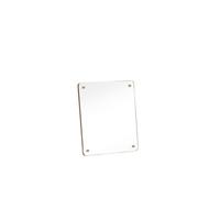Miroir en bois clair beige, carré, miroir sur pied, à poser - Hübsch, Smize - 25x9x30 cm
