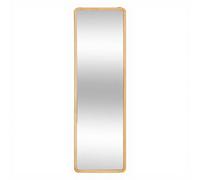 Atmosphera - Miroir Mural en Pied Kim, Cadre en Bois Naturel, 116 x 35 cm - pour Entrée, Chambre, Salon