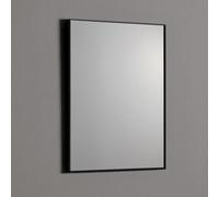 MIROIR EN FIL DE FER POLI 50X70 RÉVERSIBLE AVEC BORDURE NOIRE MATE