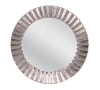 Miroir en fonte plissé argent 39 cm - Table Passion